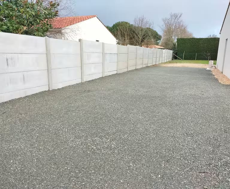 réalisation d'une clôture béton