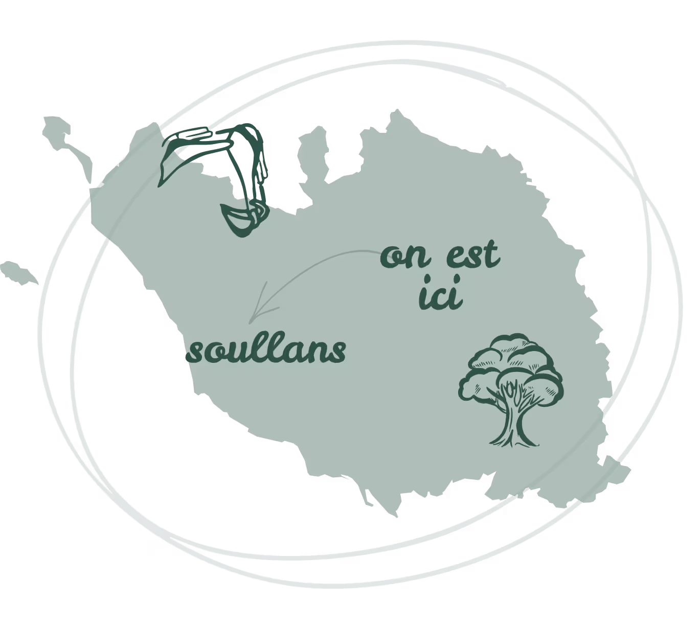 carte soullans paysage tp et zones d'intervention 45 km autour de challans